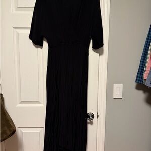 & Other Stories Black V-Neck Maxi Dress
